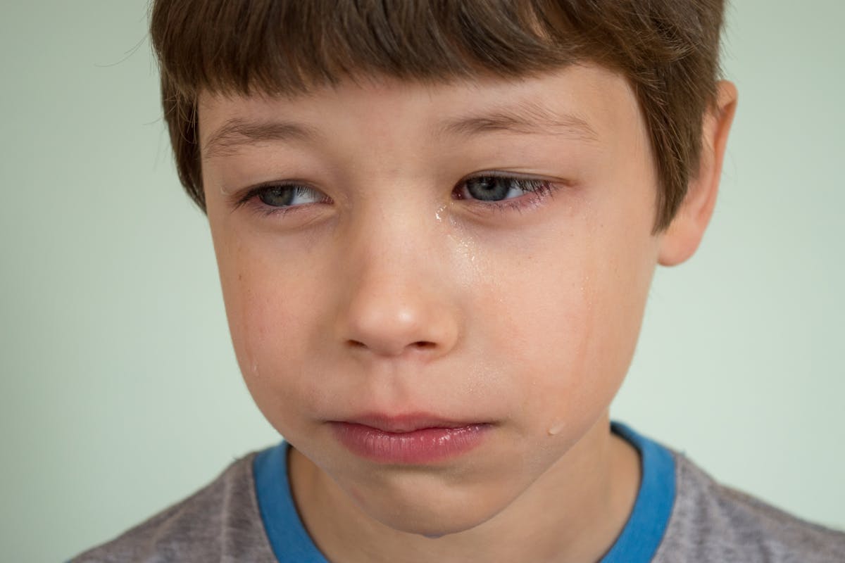 Photo of a Boy Crying